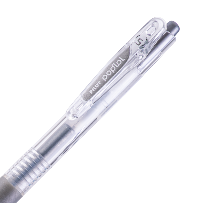 12 un. Lapiz Gel Pop´lol Plateado 0.5 mm.-1