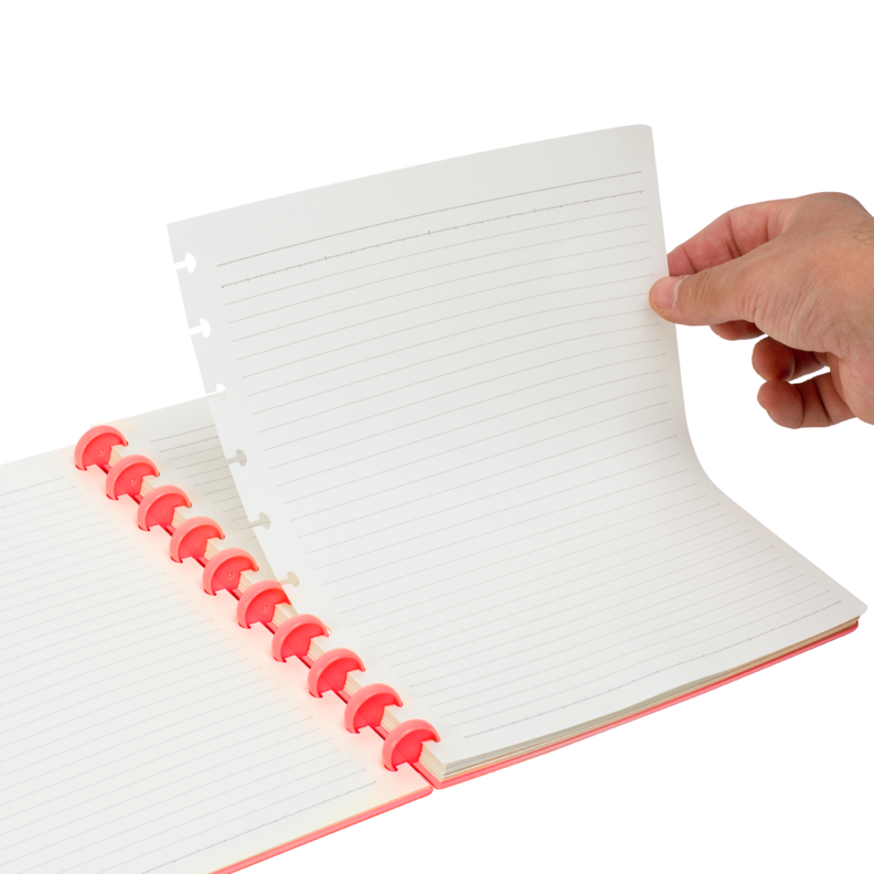Cuaderno B5 c/ Pines Fucsia Anillado-3