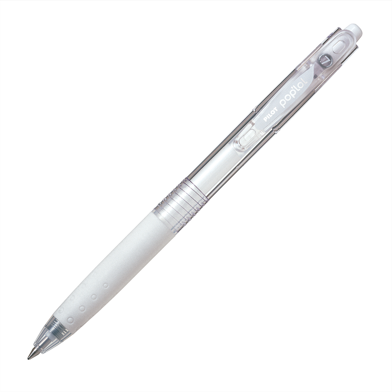 12 un. Lapiz Gel Pop´lol Blanco 0.7 mm.-1