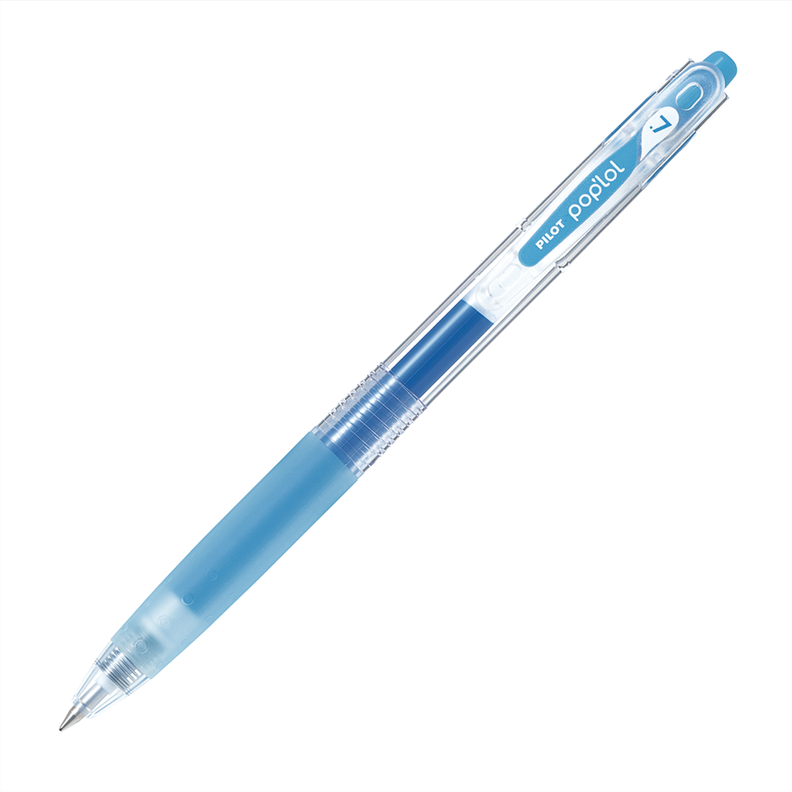 12 un. Lapiz Gel Pop´lol Azul Agua 0.7 mm.-1