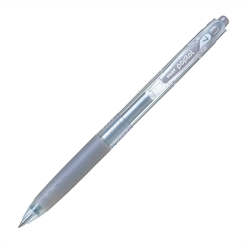 12 un. Lapiz Gel Pop´lol Plateado 0.7 mm.-1