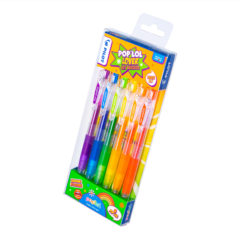 Set Lápiz Gel Poplol 0.7 Basicos 6u PILOT-1