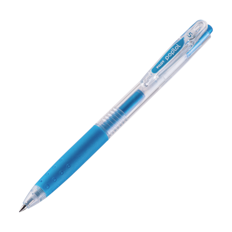 12 un. Lapiz Gel Pop´lol Azul Metalico 0.5 mm.-0