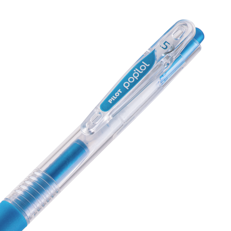 12 un. Lapiz Gel Pop´lol Azul Metalico 0.5 mm.-1