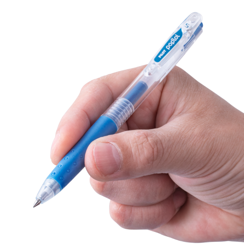 12 un. Lapiz Gel Pop´lol Azul Metalico 0.5 mm.-3