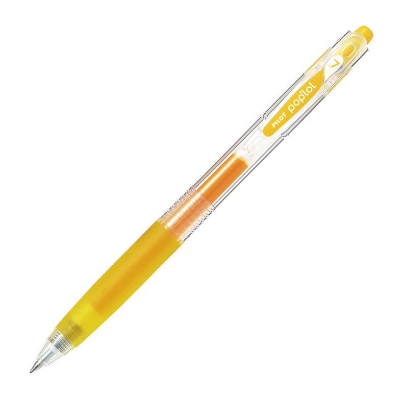12 un. Lapiz Gel Pop´lol Amarillo 0.7 mm.-0