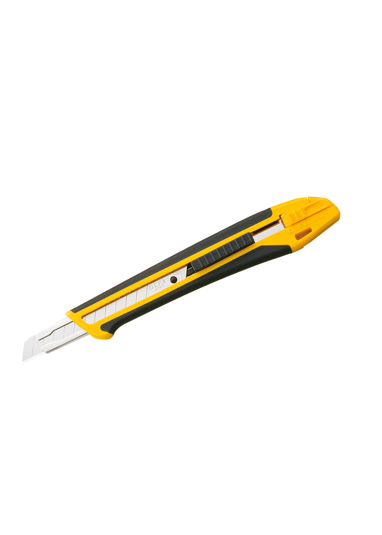 CUCHILLO MEDIANO INCRUSTACIÓN ANTIDESLIZANTE SEGURO AUTOMÁTICO CLIP 9 MM-0