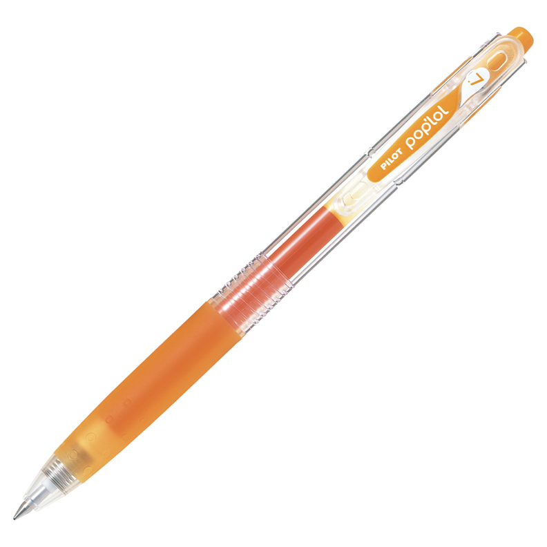 12 un. Lapiz Gel Pop´lol Naranjo Damasco 0.7 mm.-0