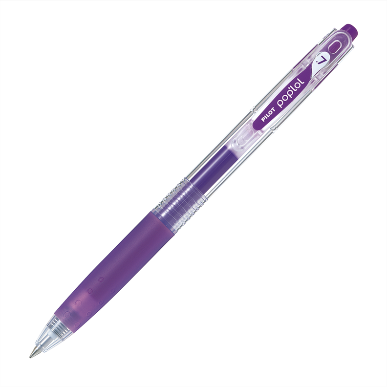12 un. Lapiz Gel Pop´lol Uva 0.7 mm.-1