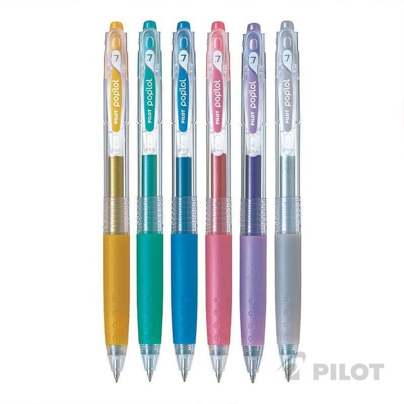 Set Lápiz Gel Poplol 0.7 Metalicos 6u PILOT-0