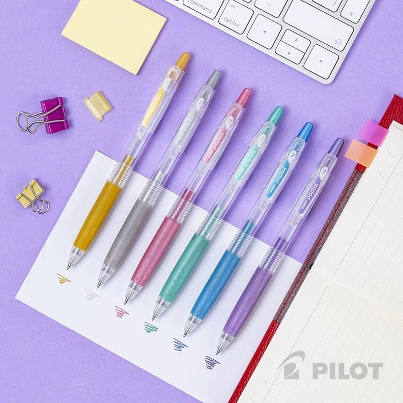 Set Lápiz Gel Poplol 0.7 Metalicos 6u PILOT-1