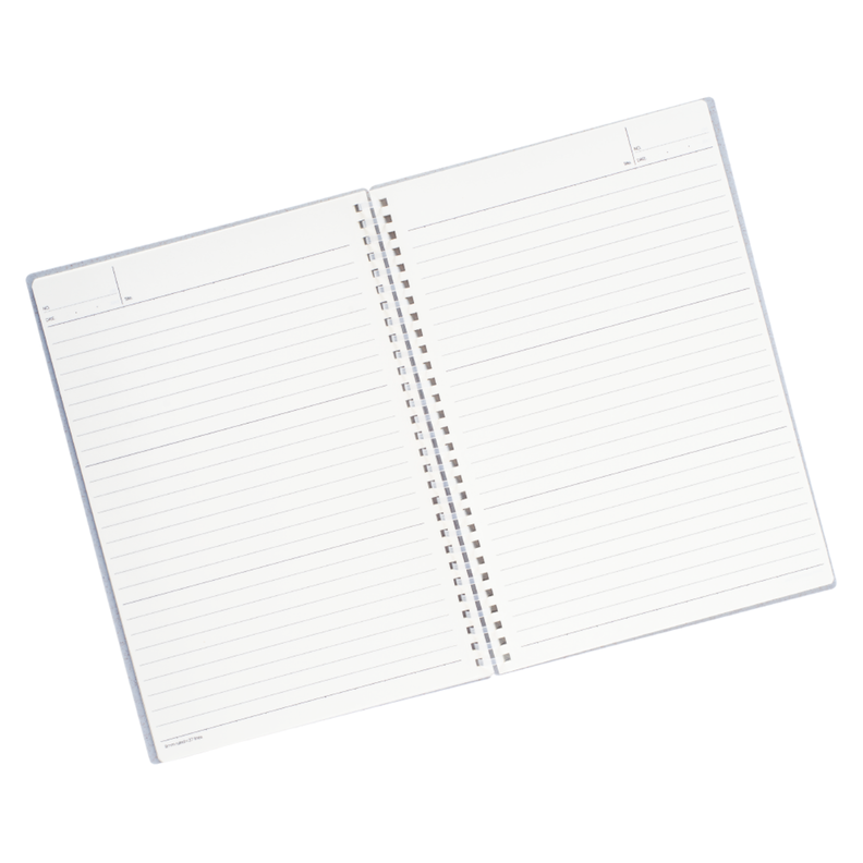 Cuaderno B5 Azul Pastel Anillado -1