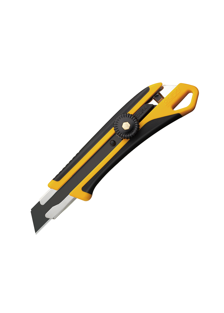 CUCHILLO INDUSTRIAL CON INCRUSTACIÓN ANTIDESLIZANTE, AGUJERO DE ENGANCHE Y SEGURO MANUAL-1