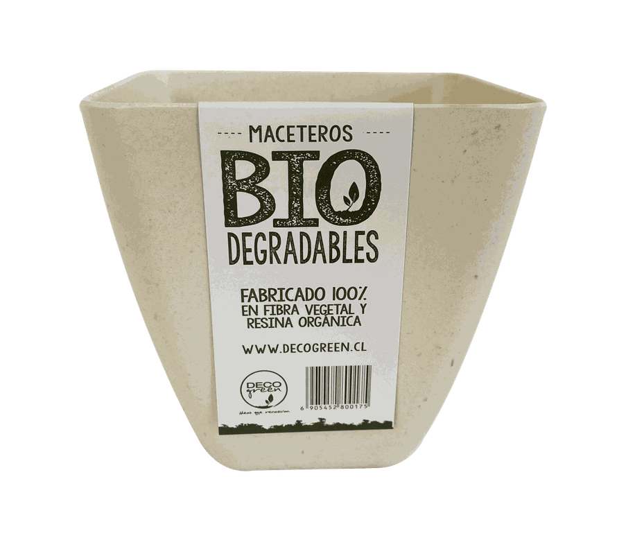 MACETA BIODEGRADABLE CUADRADA BLANCA 13,3X12,4-0