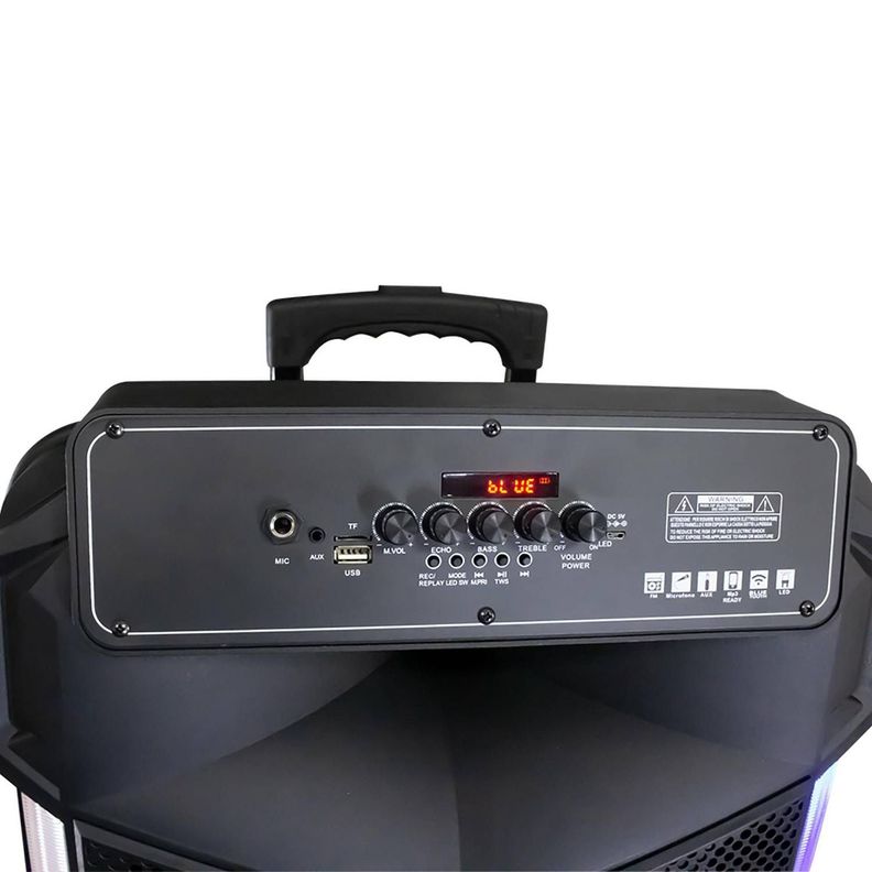 Parlante karaoke 15 BT Aux Usb Micro Sd Fm Tws-2