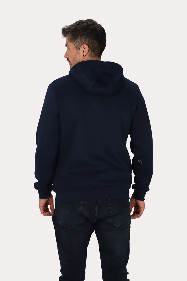 Poleron Full Zipper Fleece Streetline Azul Marino Gangster-1
