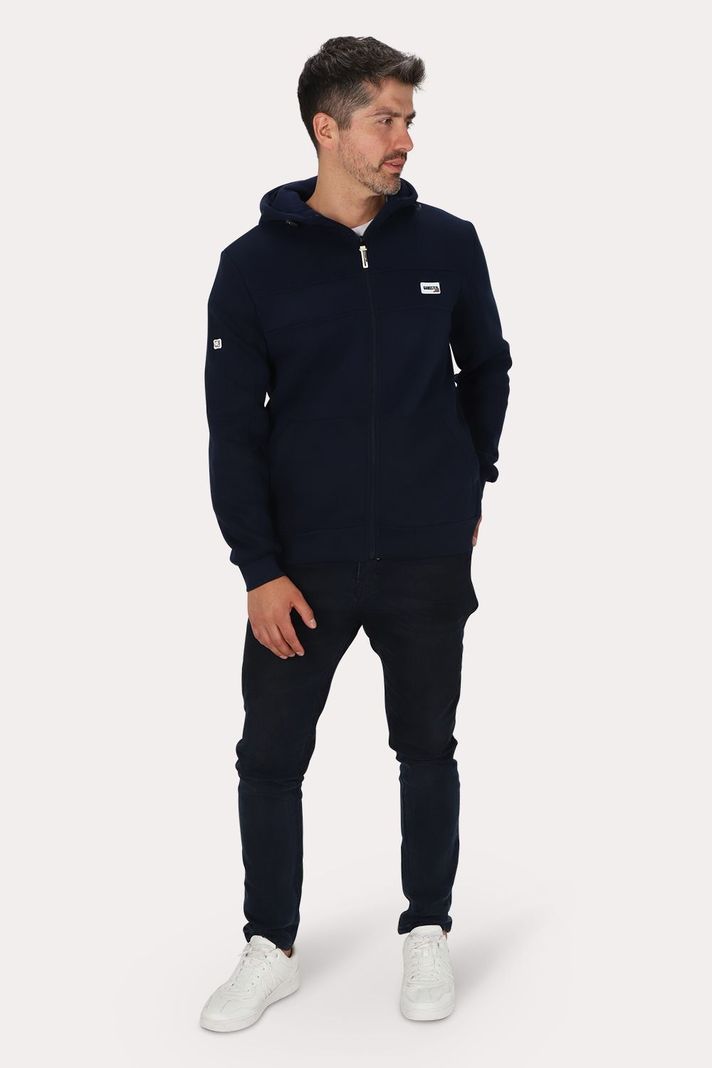 Poleron Full Zipper Fleece Streetline Azul Marino Gangster-2