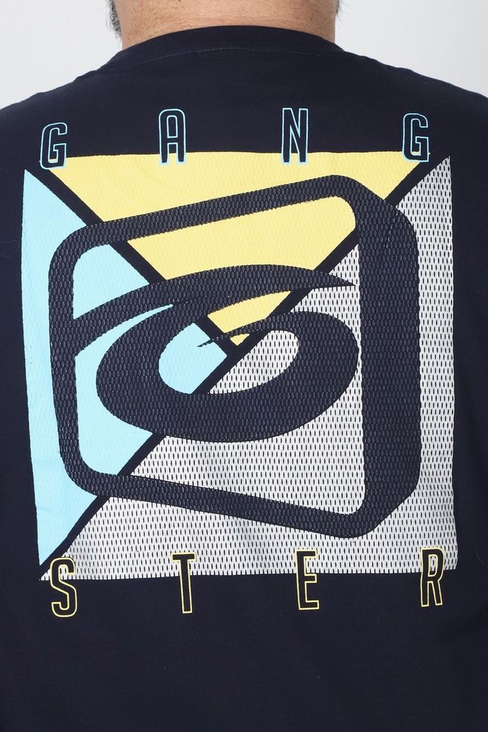 Plus Polera Mc Básica Intense Azul Gangster-2