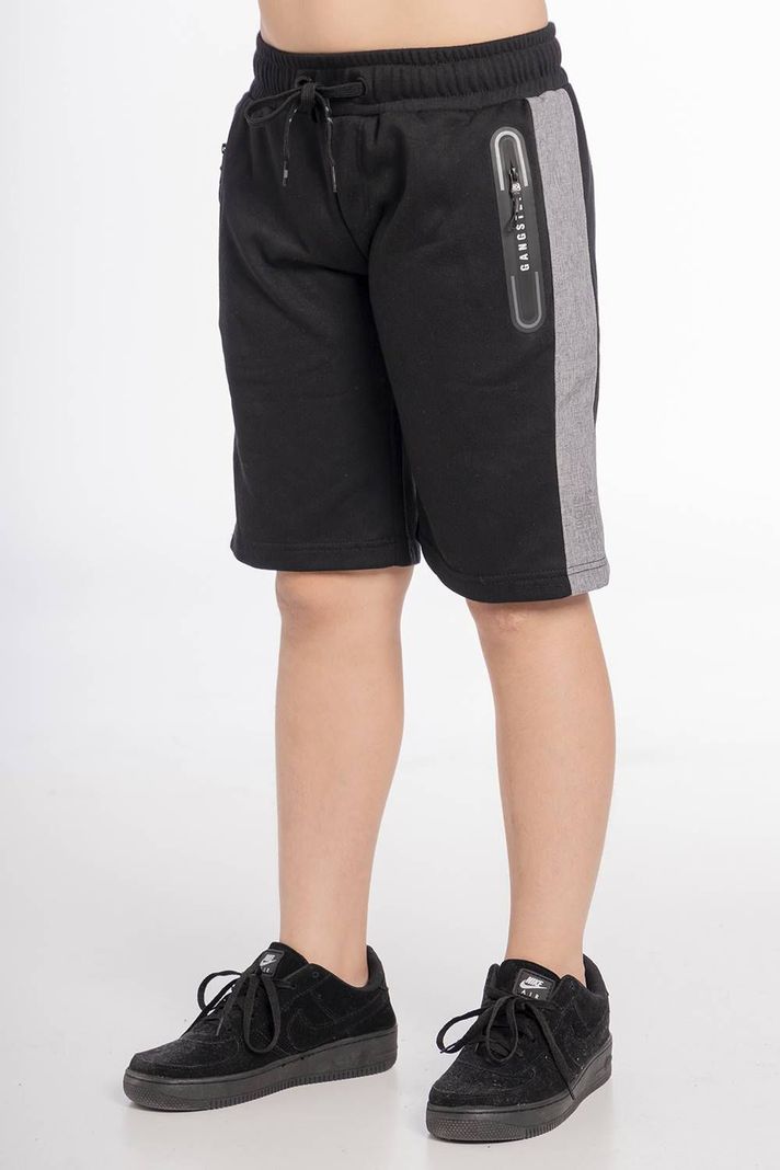 Teen Short Jogger Pocket Logo Negro Gangster-3