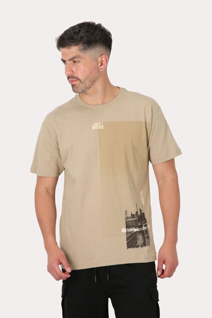 Polera Mc Básica Camel  Beige Overcore-0