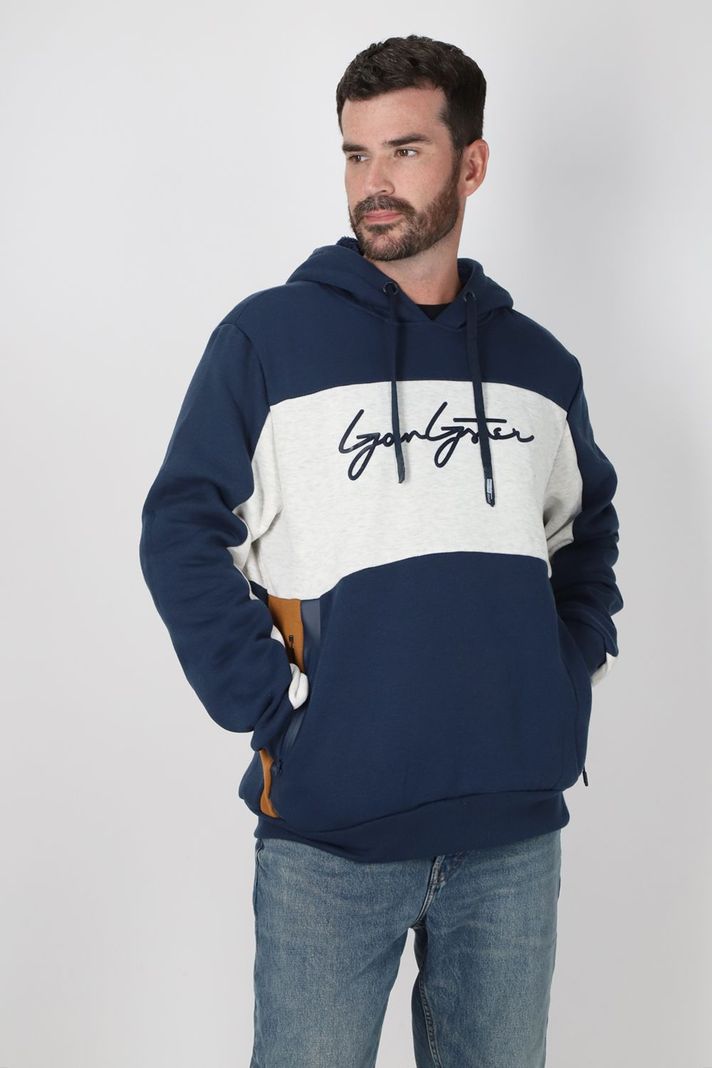 Poleron Hoodie Rim Azul Marino Gangster-0
