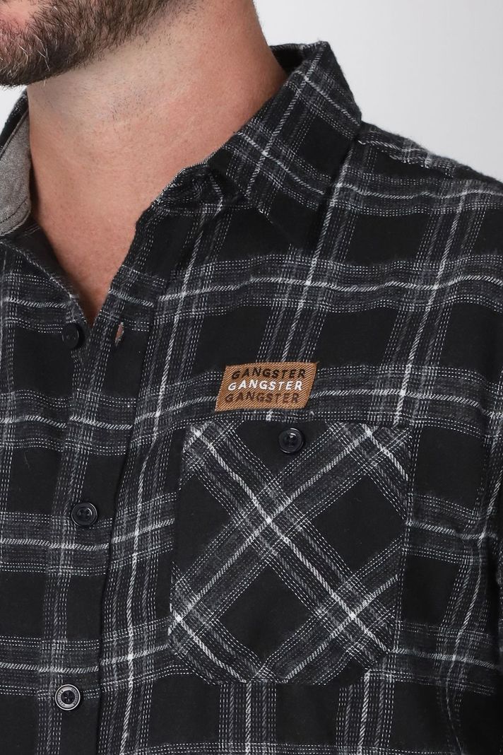 Camisa ML Franela Nomad Negro Gangster-2