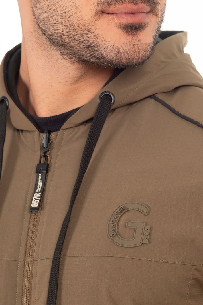 Cortaviento Reversible Flip Verde Oliva Gangster-3