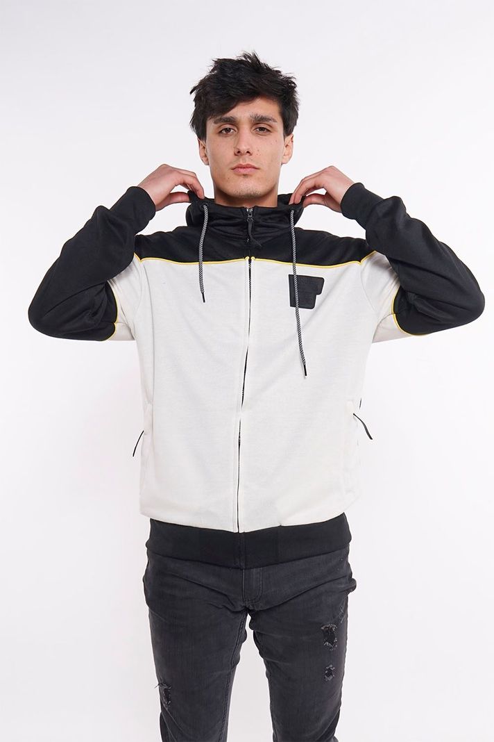 Poleron Full Zipper Evolution Negro Gangster-0