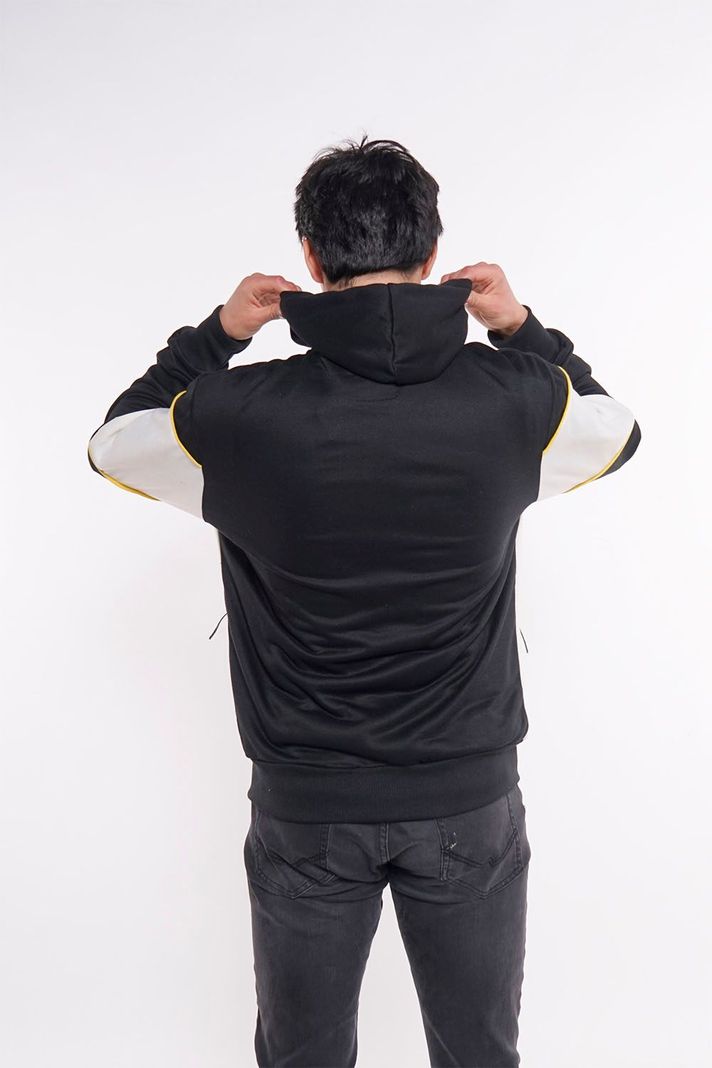 Poleron Full Zipper Evolution Negro Gangster-1