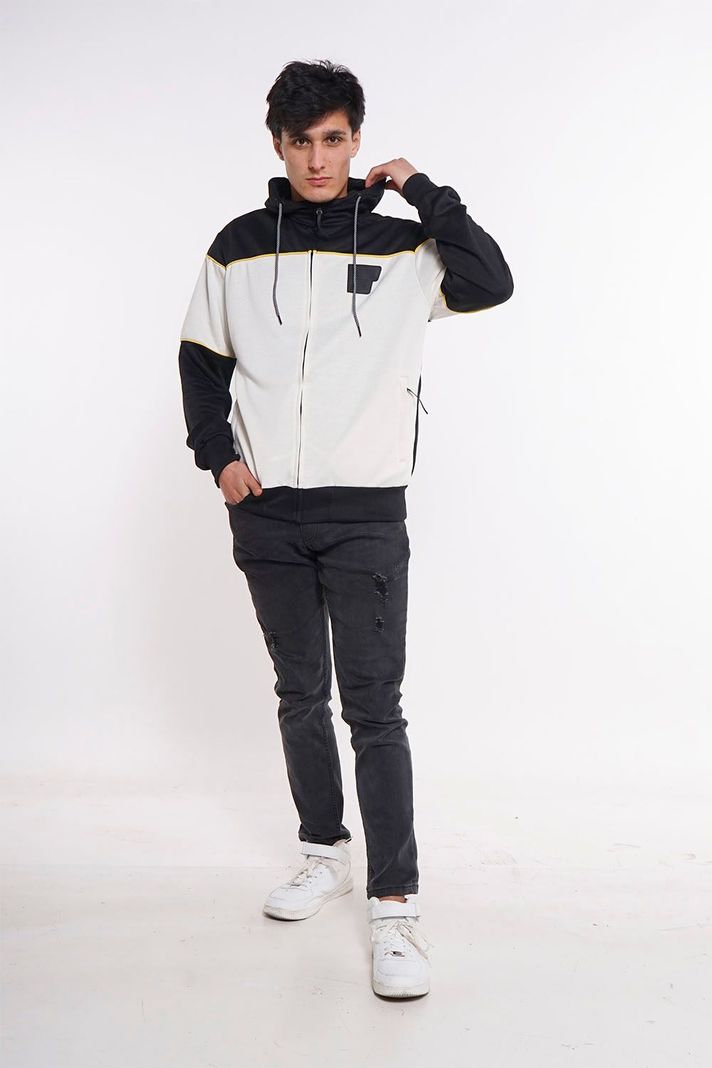 Poleron Full Zipper Evolution Negro Gangster-3