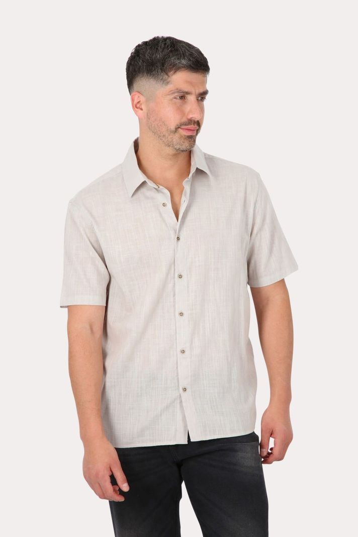 Camisa Mc Algodon Ferrugem Gris Gangster