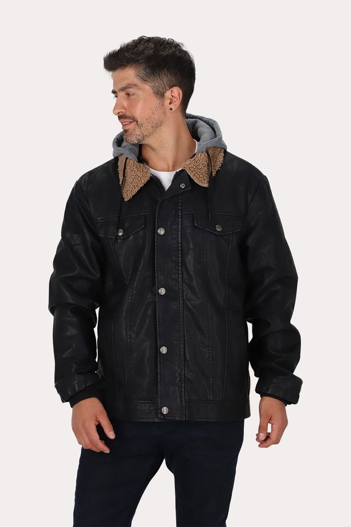 Chaqueta Pu Highway Negro Gangster-0