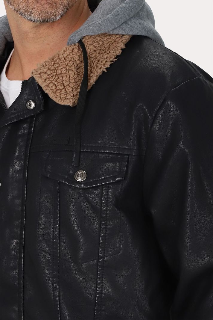 Chaqueta Pu Highway Negro Gangster-2