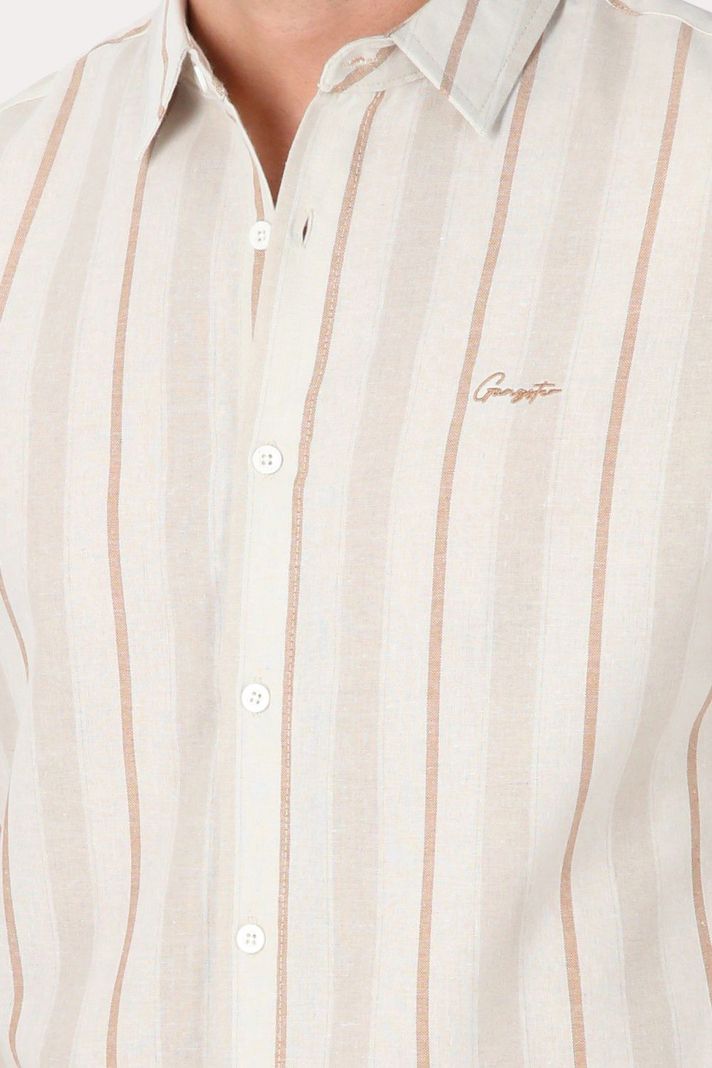 Camisa ML Fake Linho Cactos Blanco Gangster-2