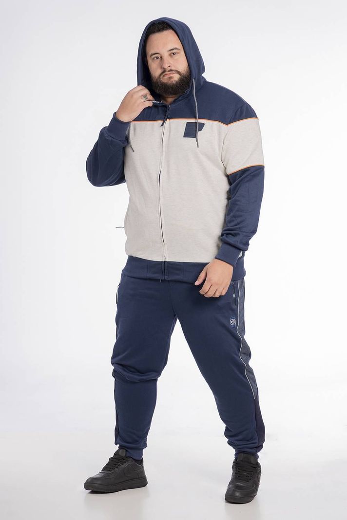 Plus Poleron Full Zipper Evolution Azul-2