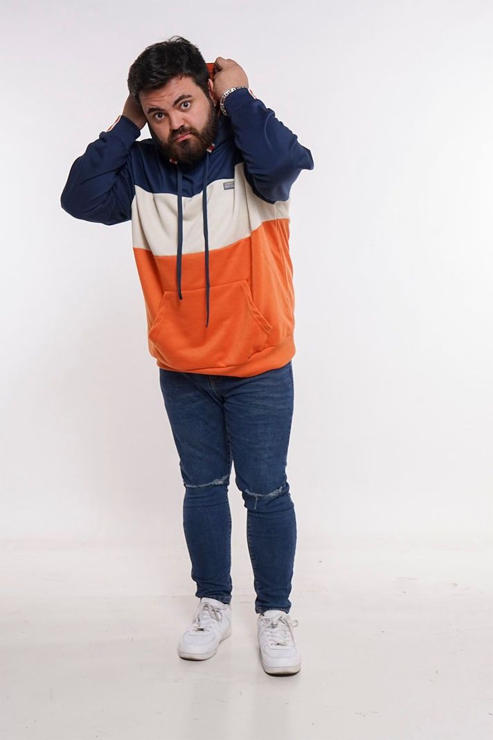 Plus Poleron Hoodie La Beach Naranjo Gangster-4