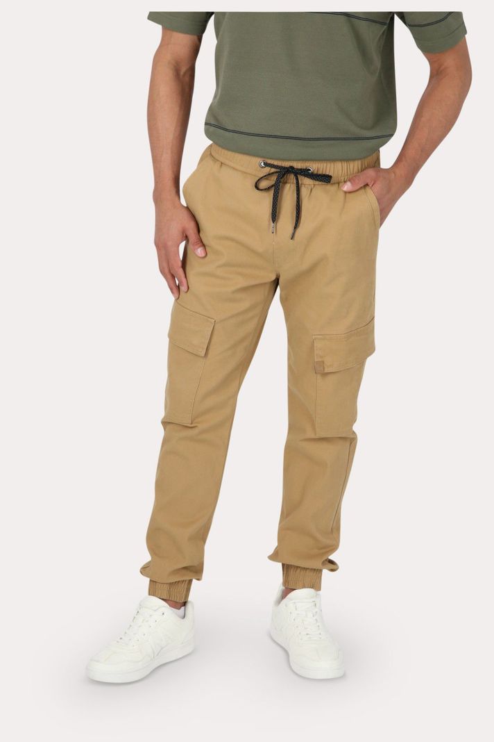 Pantalon Jogger Canvas Recruit Café Gangster-0