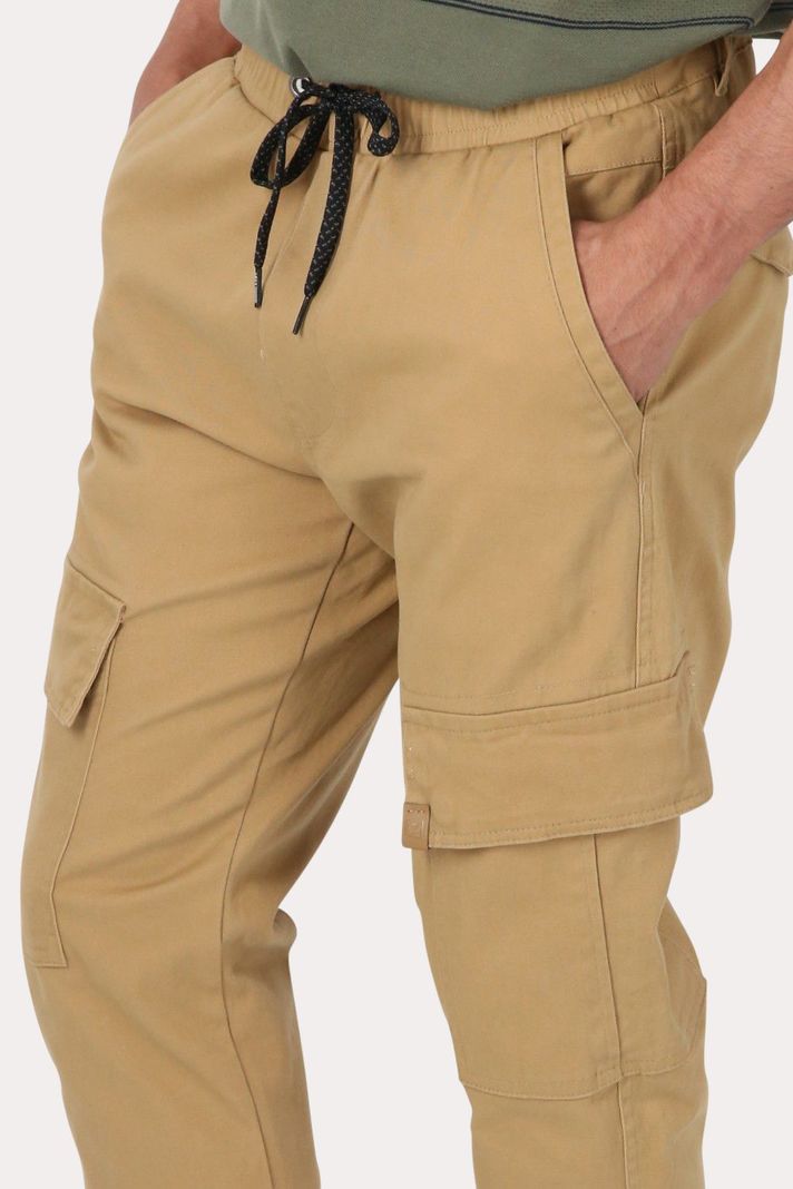Pantalon Jogger Canvas Recruit Café Gangster-2