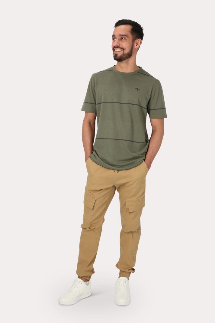 Pantalon Jogger Canvas Recruit Café Gangster-3