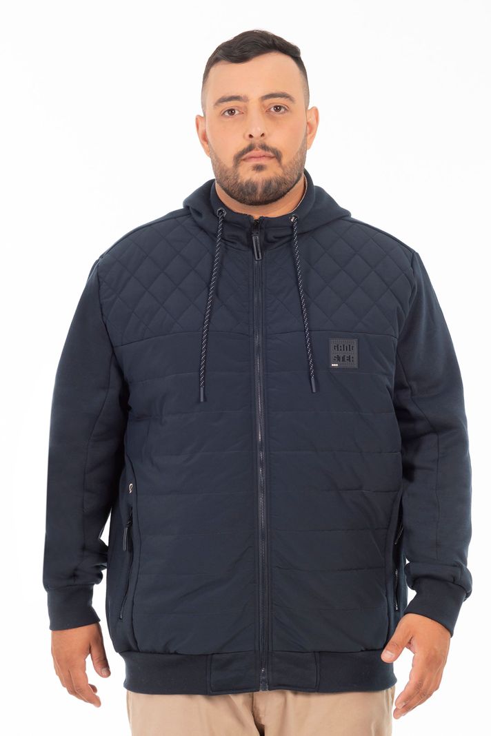 Plus Poleron Hibridas Weave Azul Marino Gangster-0