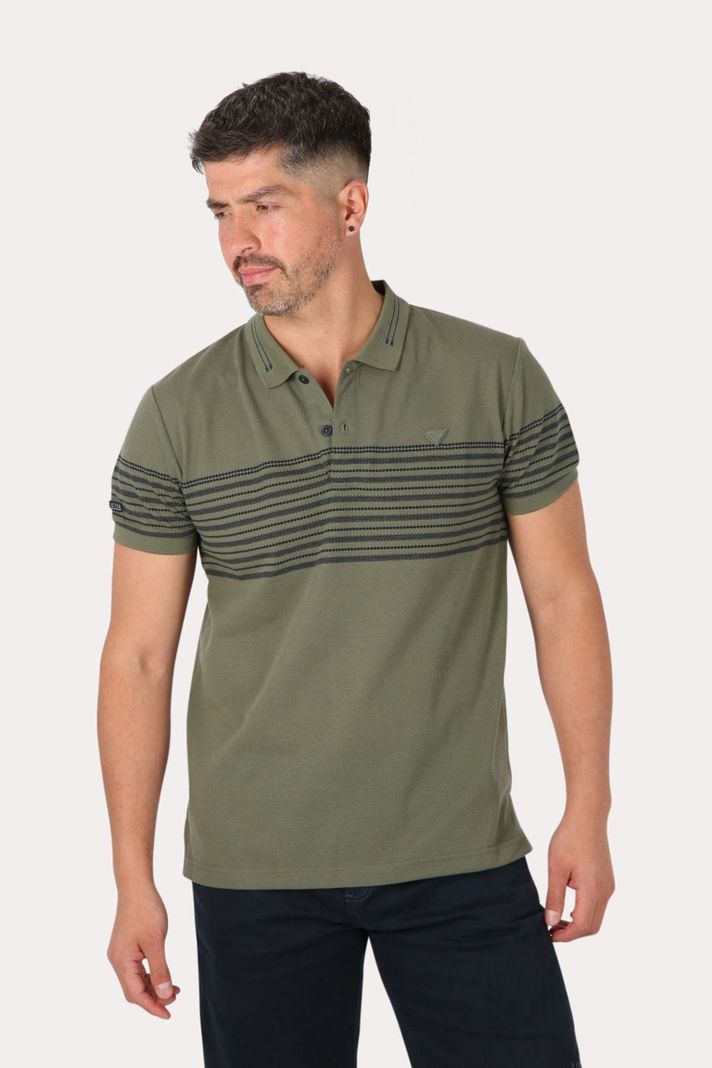Polera Mc Polo Yard Dye Ace Verde Gangster-0