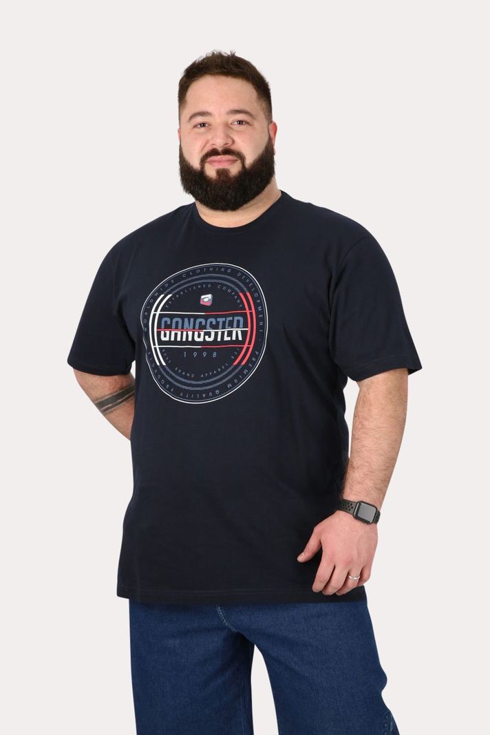 Plus Polera Mc Básica Vibrant Azul Gangster-0