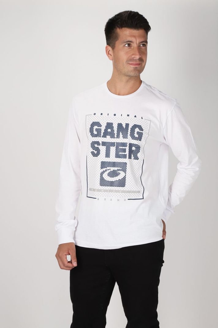Polera ML Fore Blanco Gangster-3