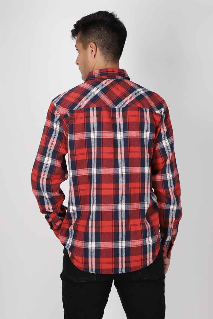 Camisa Franela  ML Fireside Rojo Gangster-1