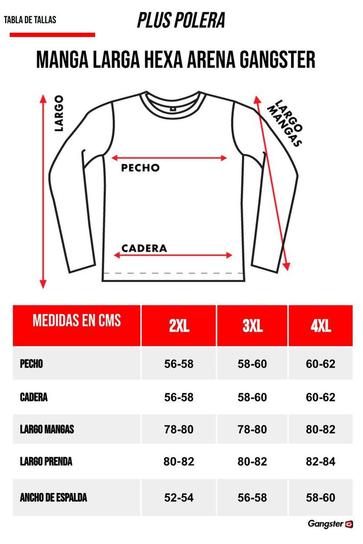 Plus Polera Manga Larga Fore Arena Gangster-4