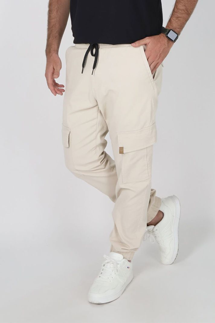 Pantalon Jogger Canvas Recruit Beige Gangster-0