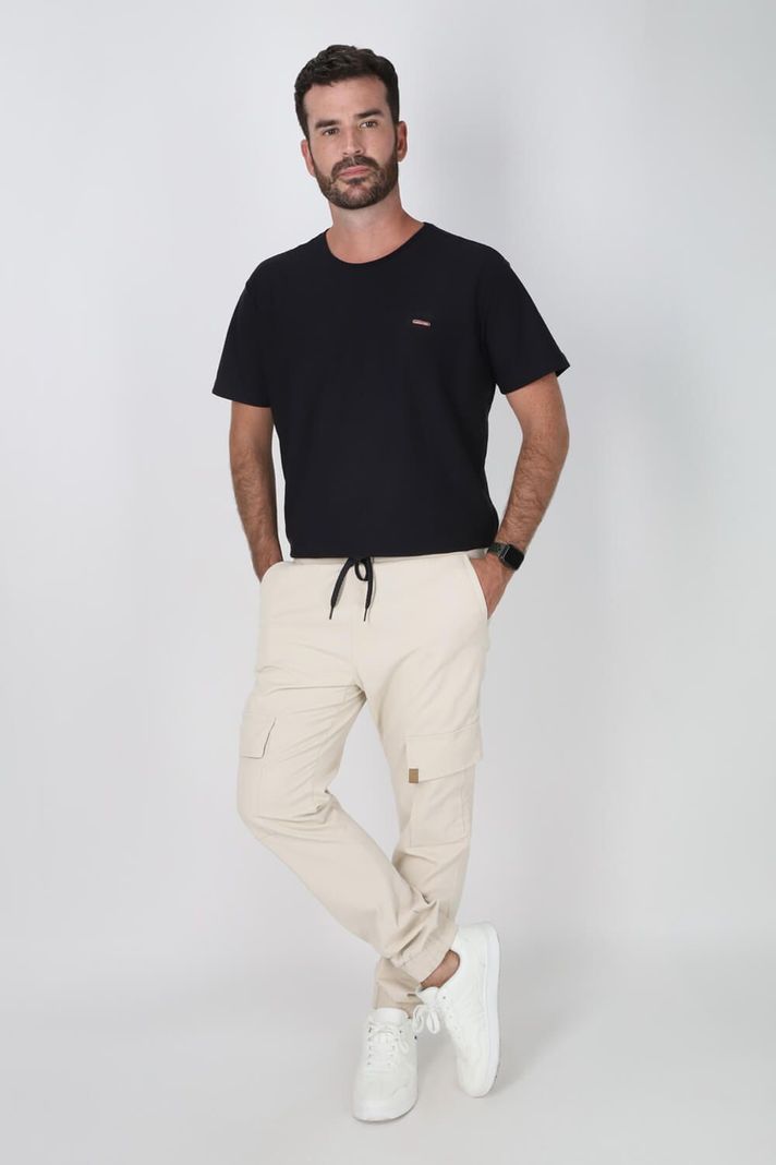 Pantalon Jogger Canvas Recruit Beige Gangster-4