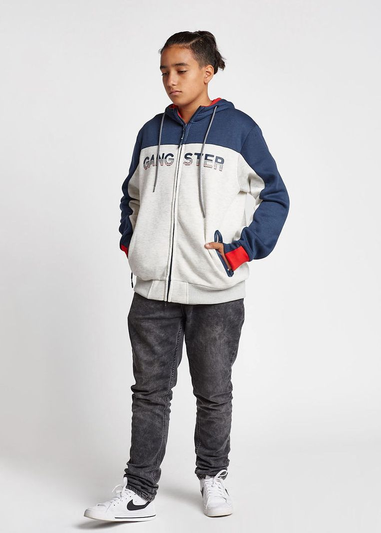 Teen Poleron Zip Hoodie Finder Arena Gangster-3