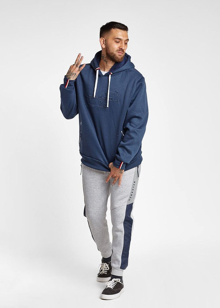 Poleron Hoodie Smooth Azul Marino Gangster-3