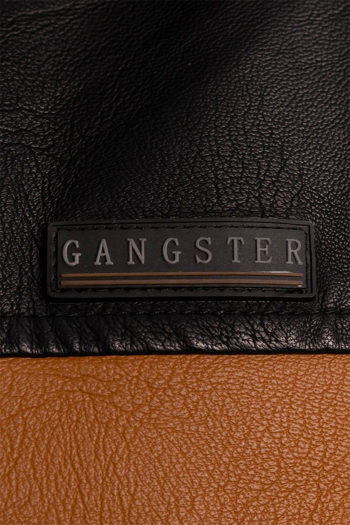 Chaqueta PU Moto Negro Gangster-2